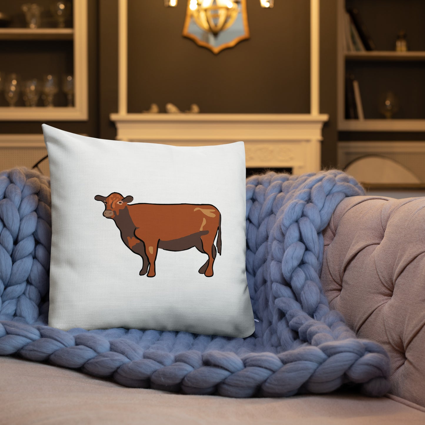 Black Angus Cow Premium Pillow