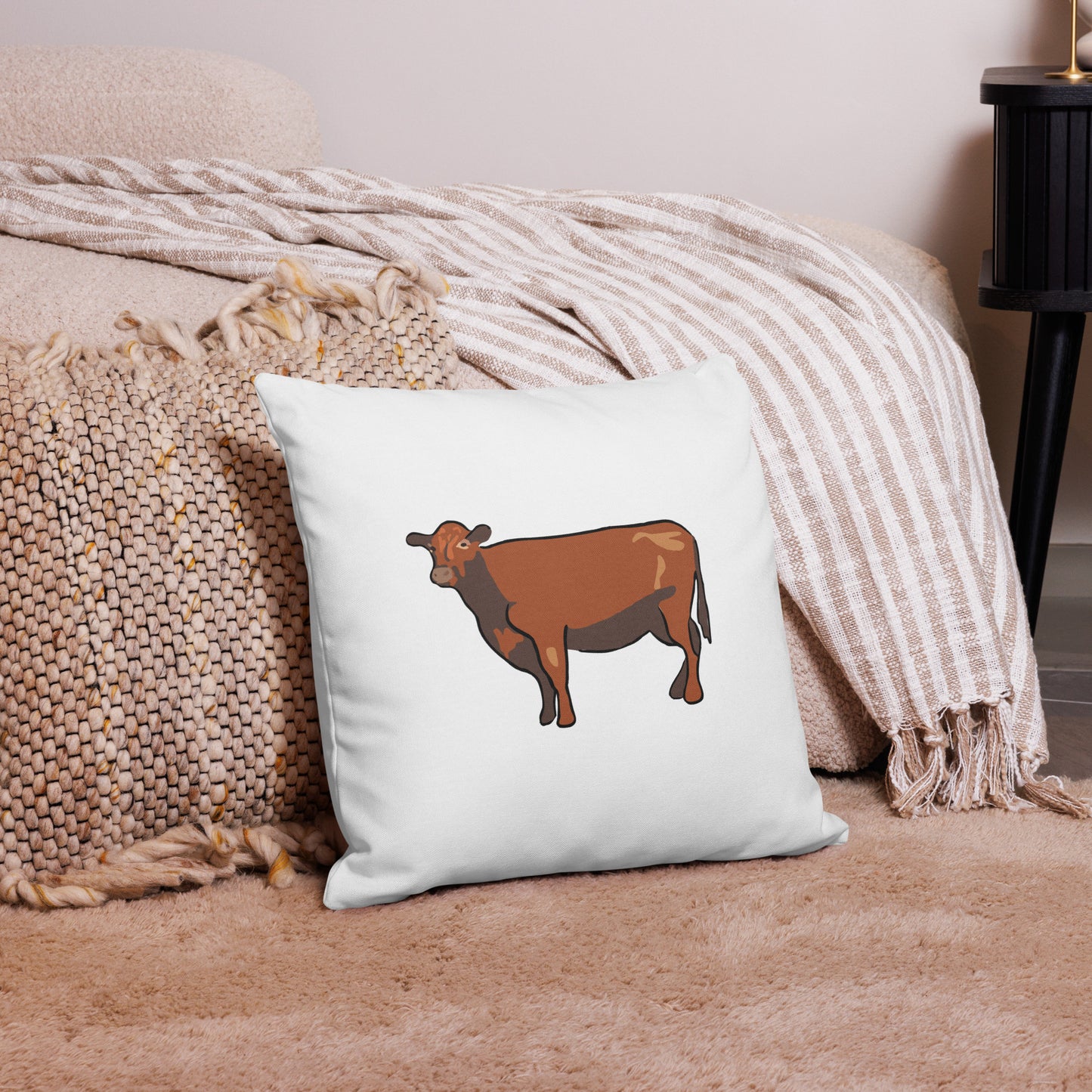 Black Angus Cow Premium Pillow