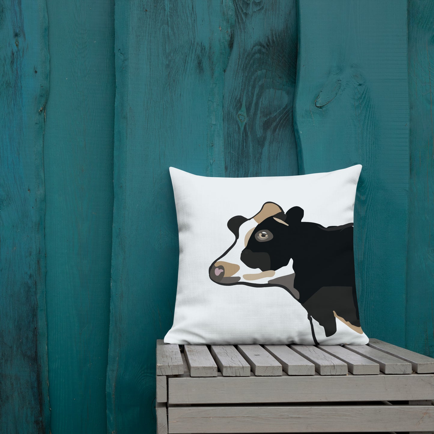 Holstein Cow Head Premium Pillow