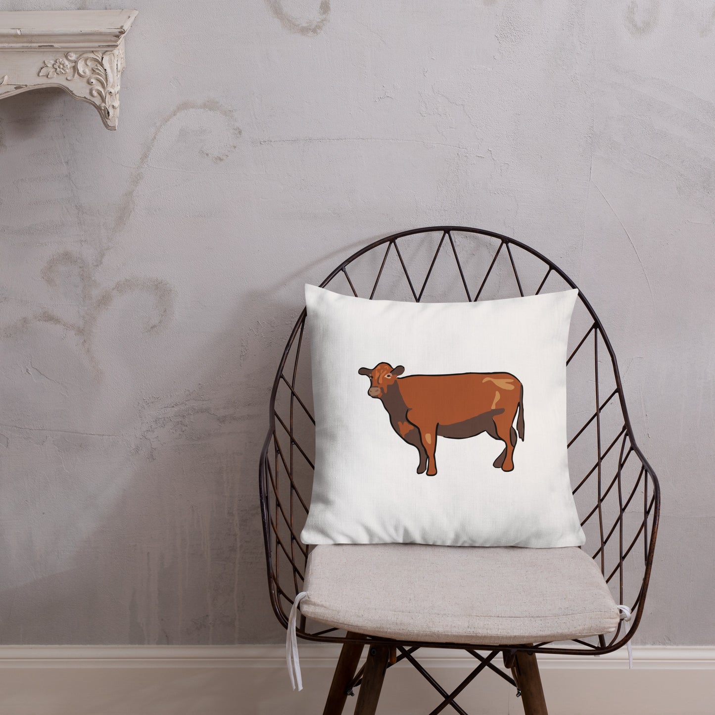 Black Angus Cow Premium Pillow