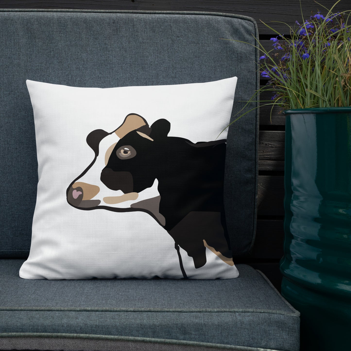 Holstein Cow Head Premium Pillow