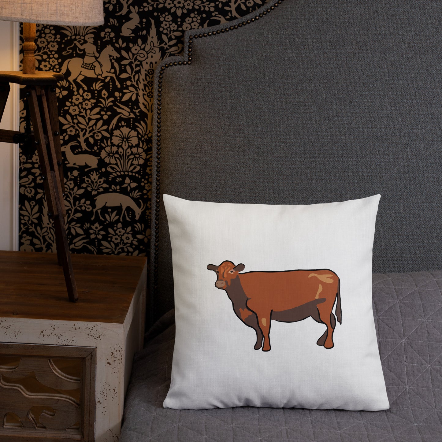 Black Angus Cow Premium Pillow
