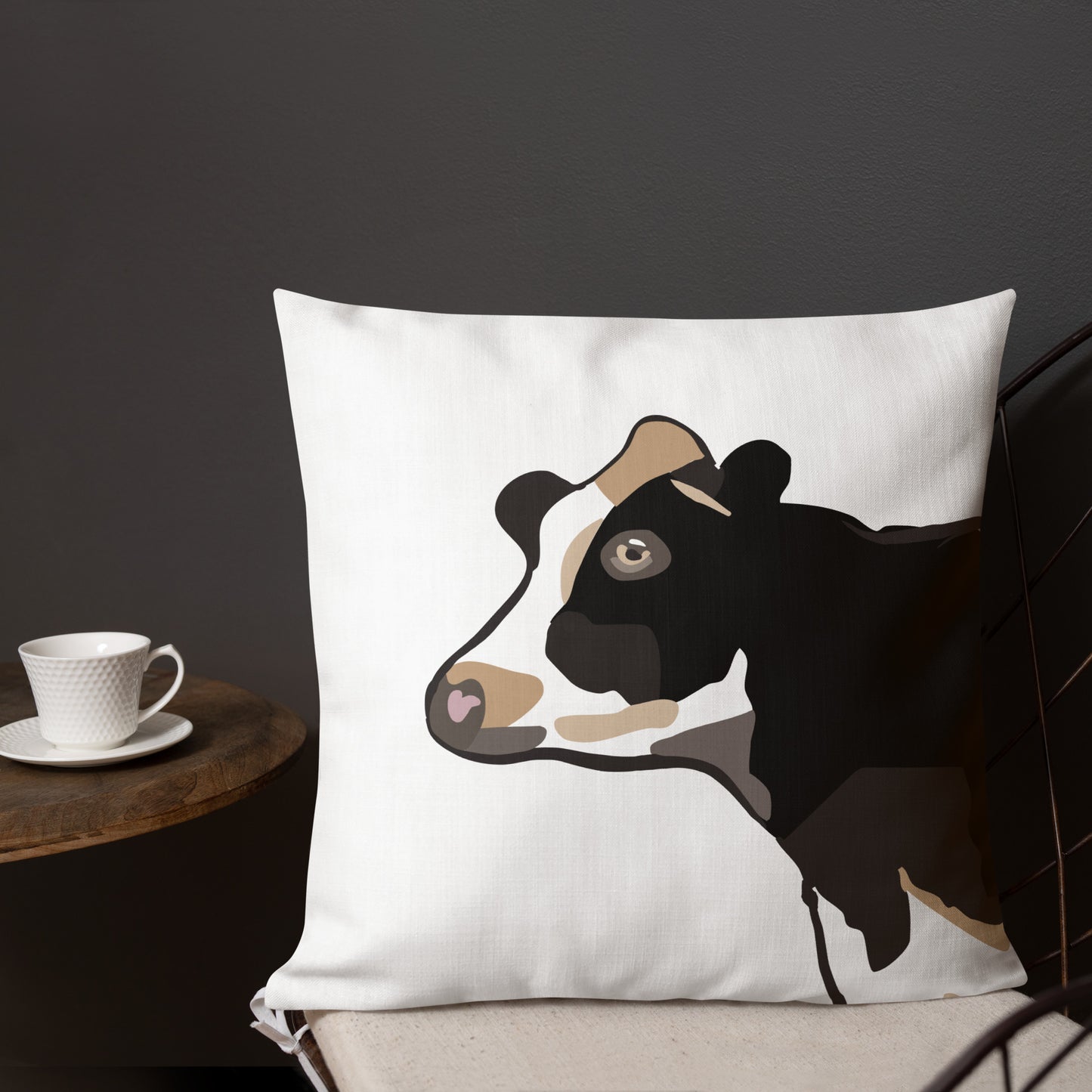 Holstein Cow Head Premium Pillow
