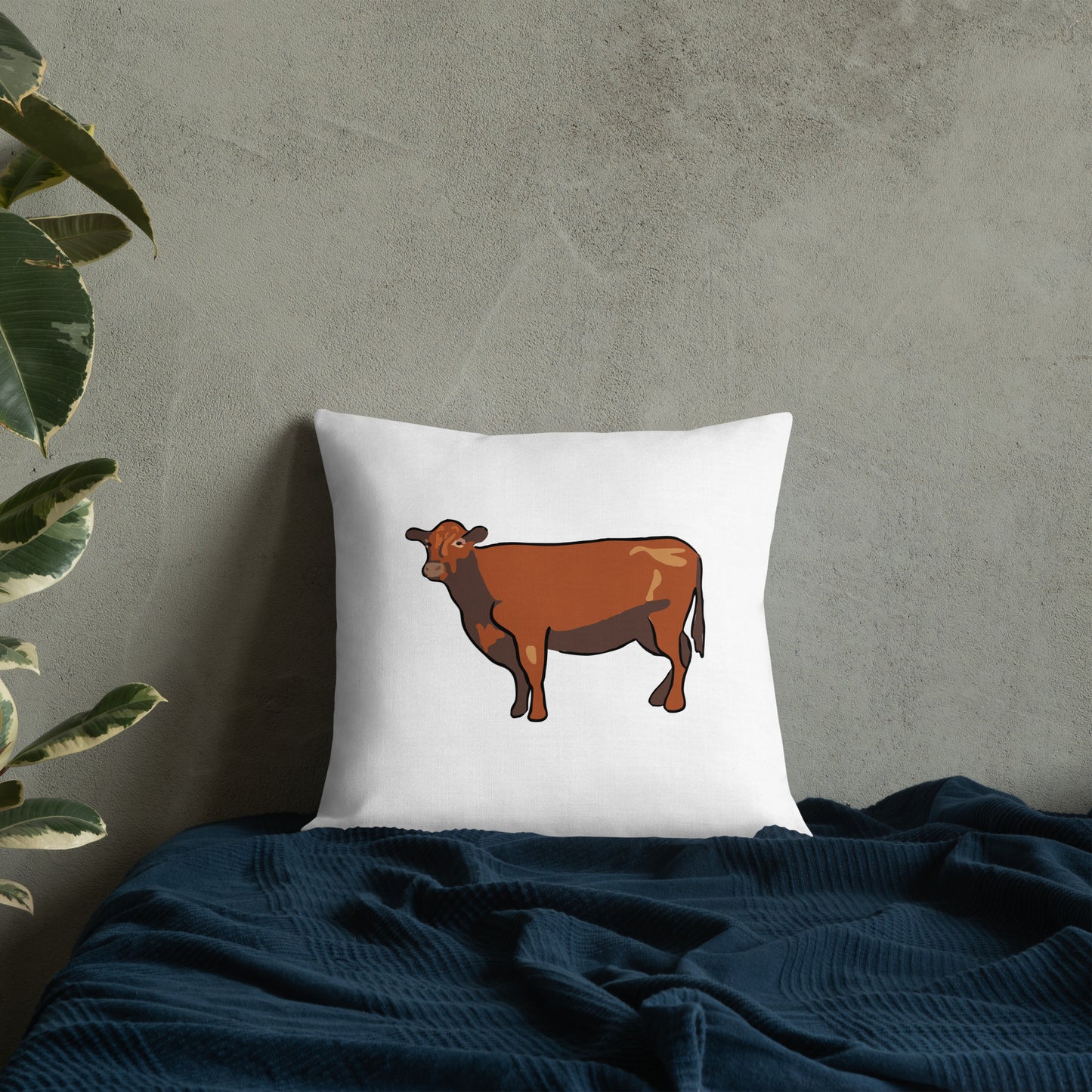 Black Angus Cow Premium Pillow