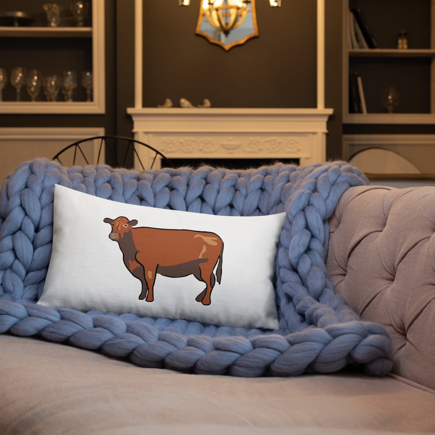 Black Angus Cow Premium Pillow