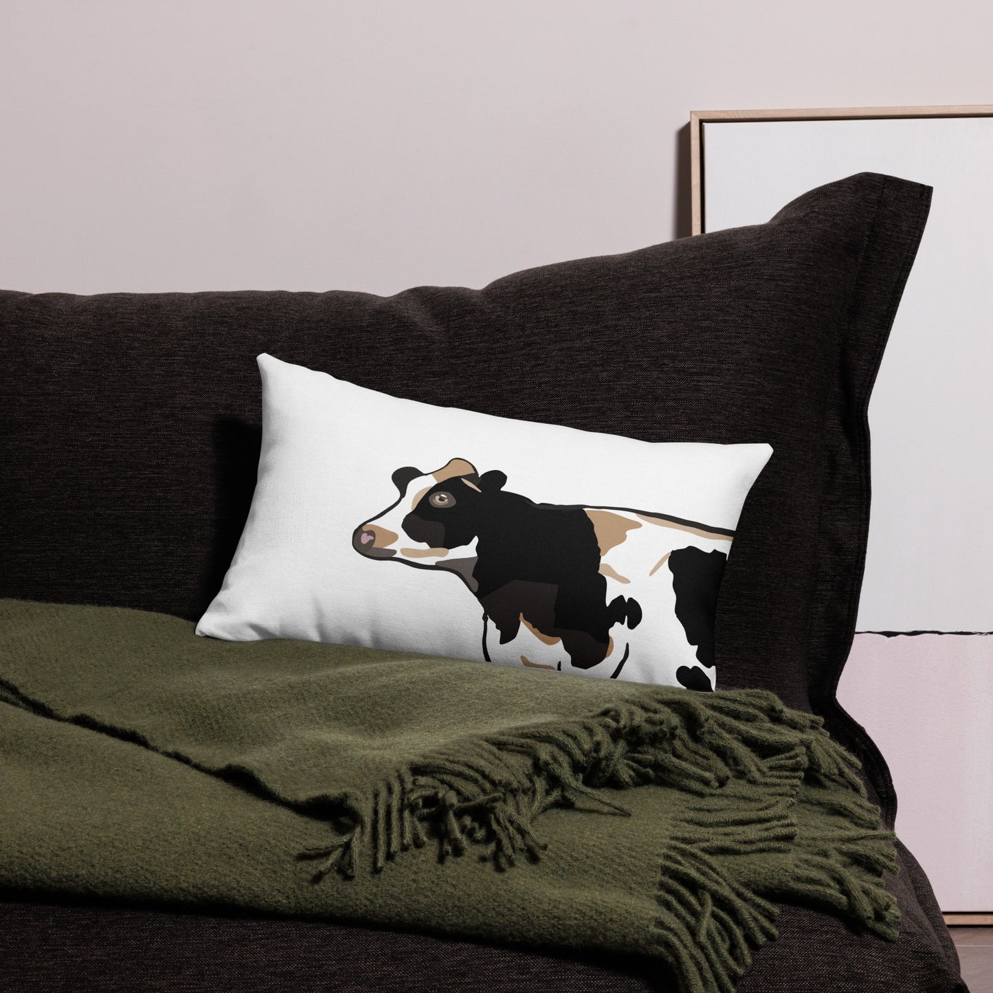 Holstein Cow Head Premium Pillow