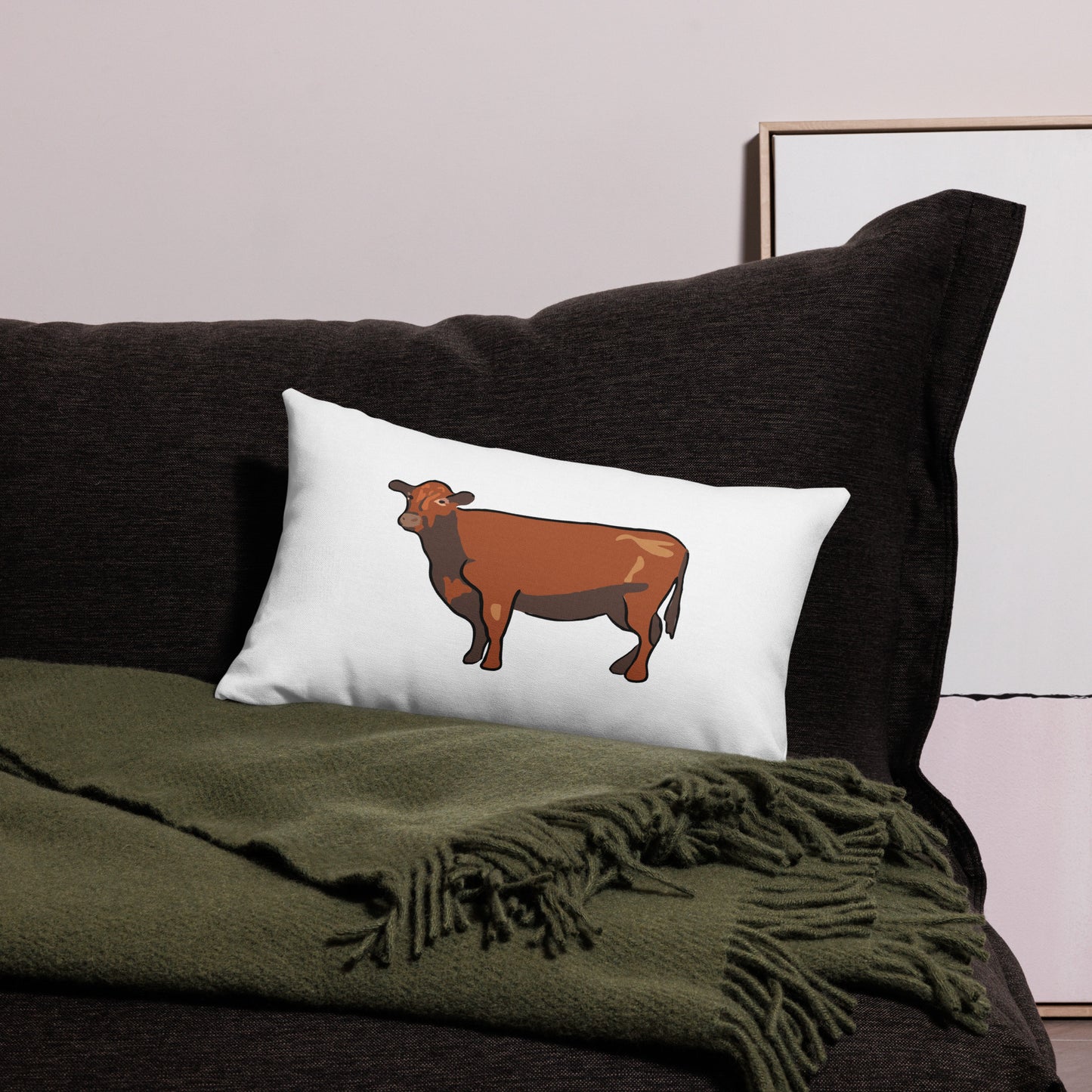 Black Angus Cow Premium Pillow