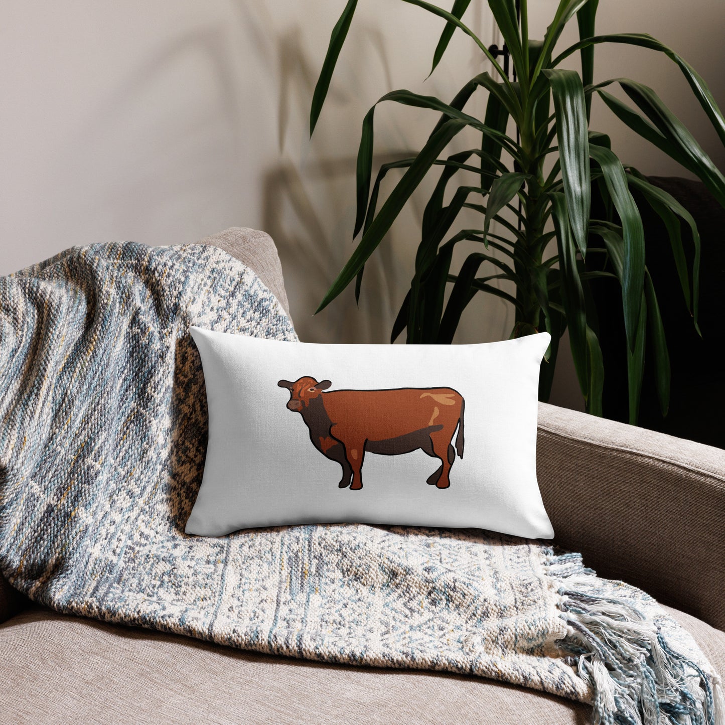 Black Angus Cow Premium Pillow