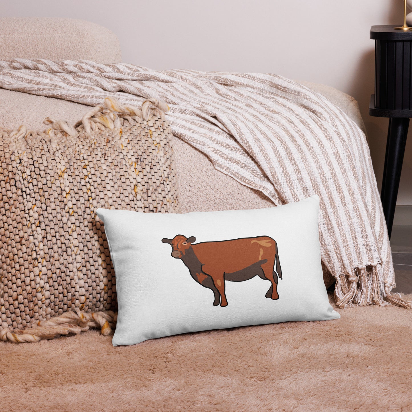 Black Angus Cow Premium Pillow