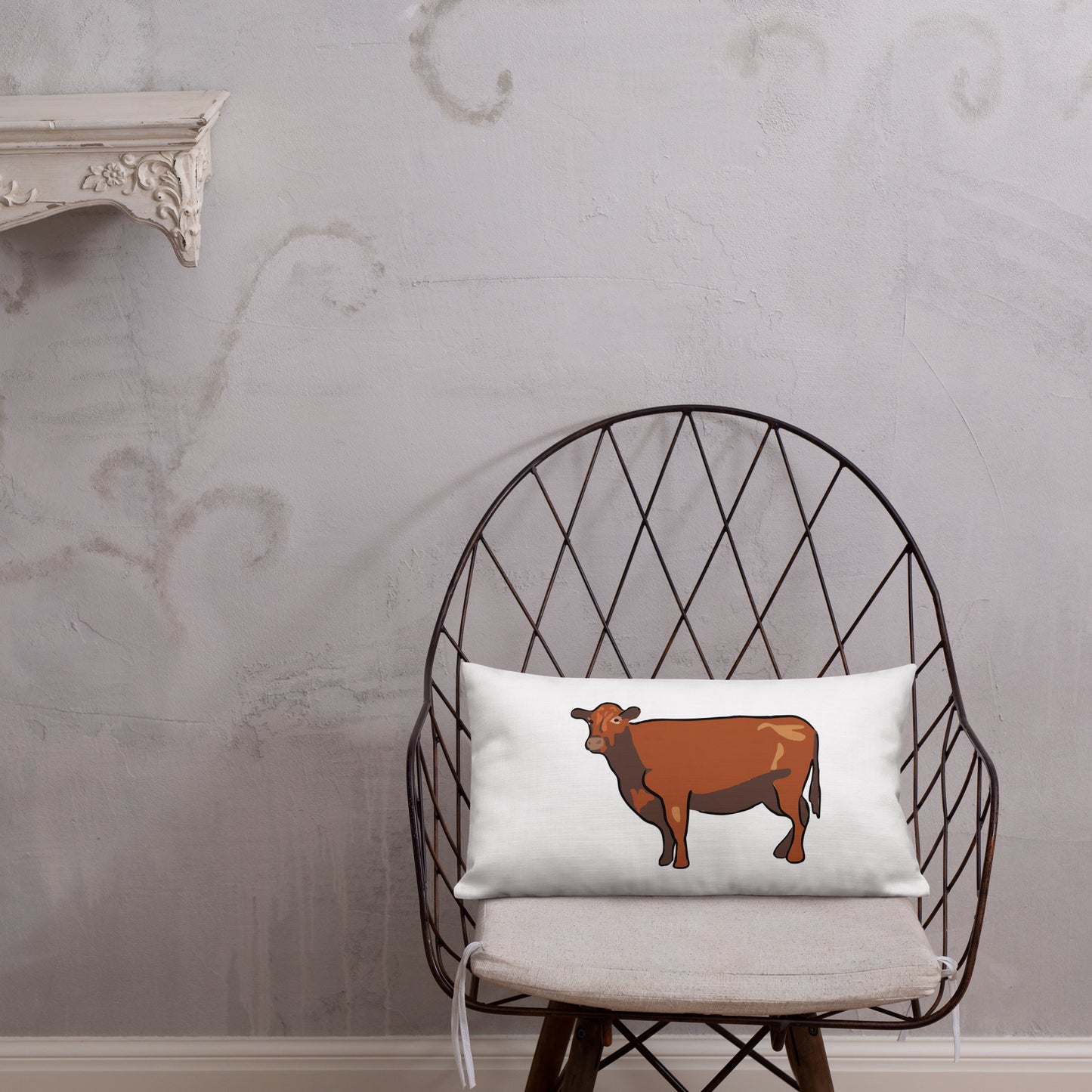 Black Angus Cow Premium Pillow