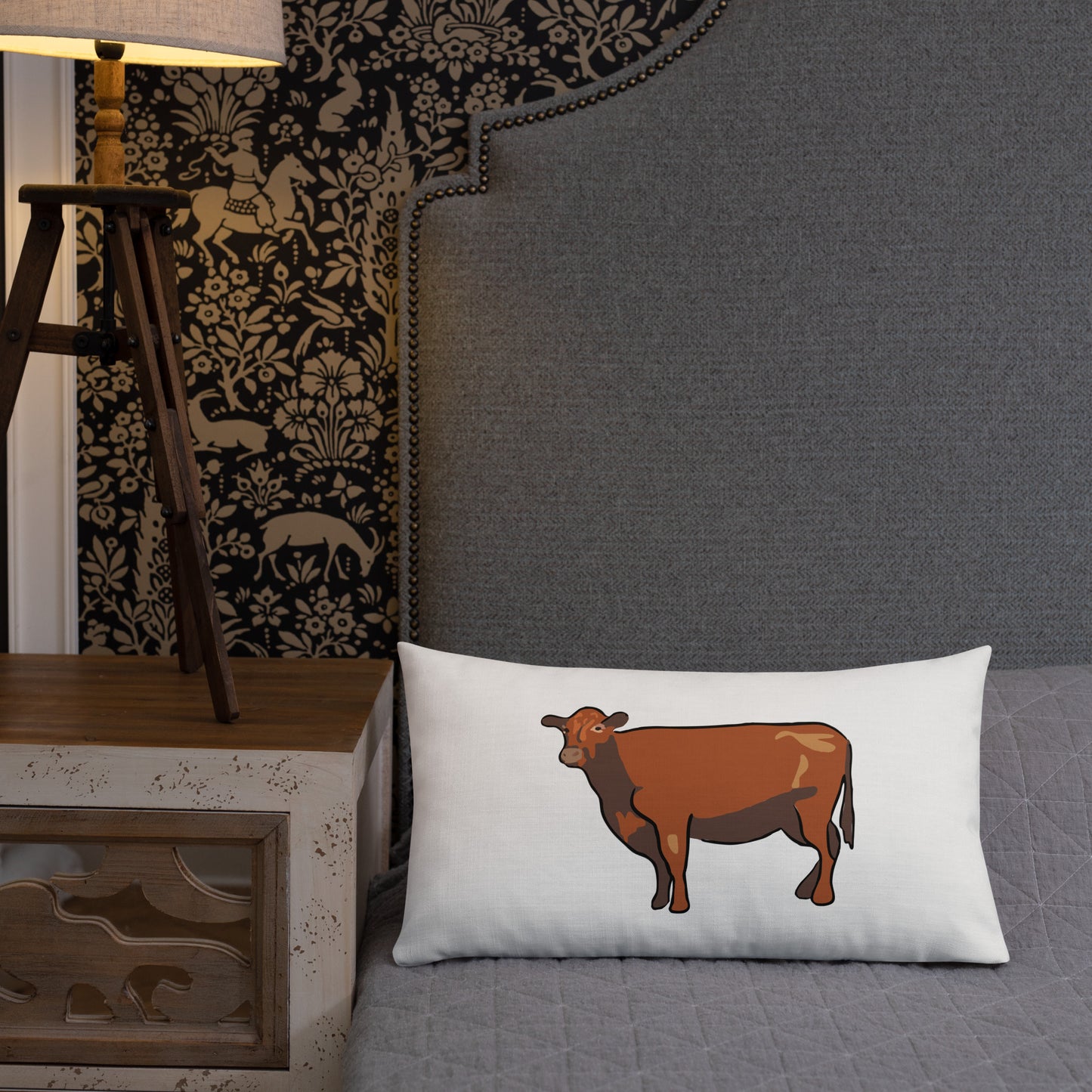 Black Angus Cow Premium Pillow