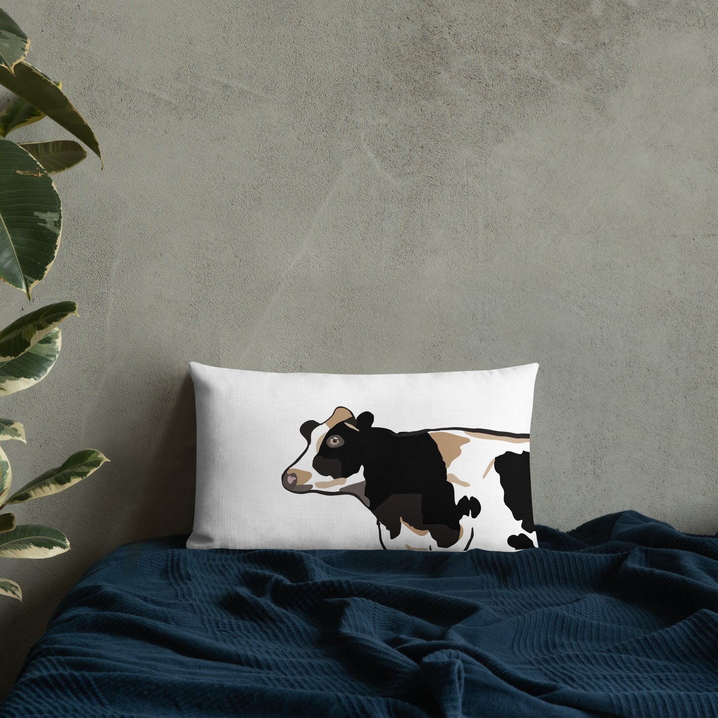 Holstein Cow Head Premium Pillow