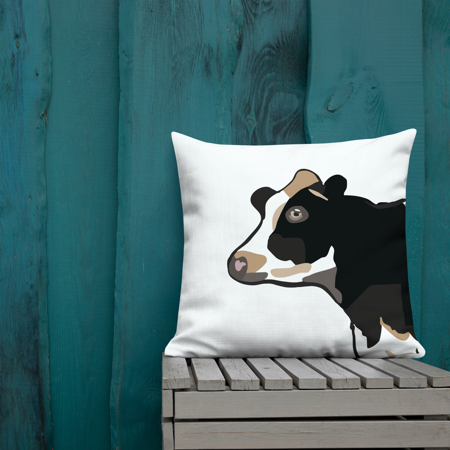 Holstein Cow Head Premium Pillow