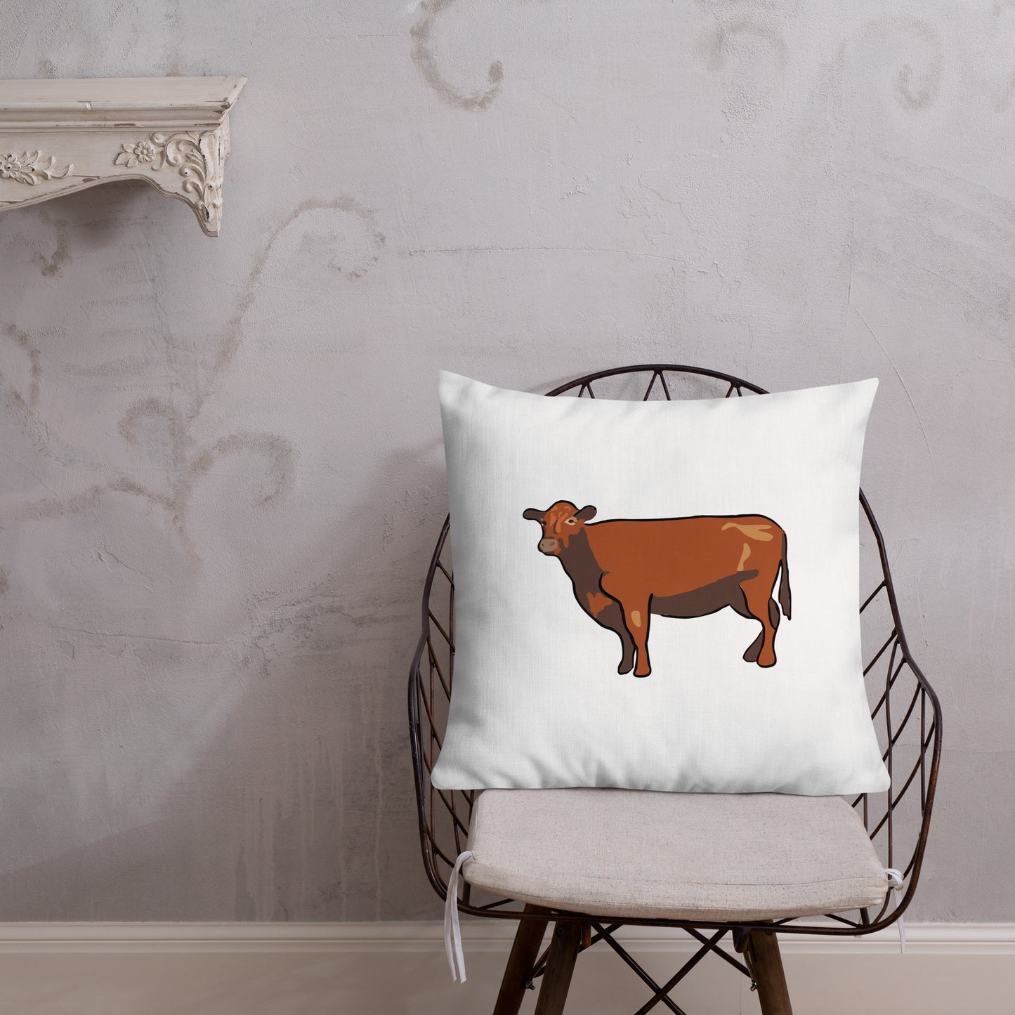 Black Angus Cow Premium Pillow