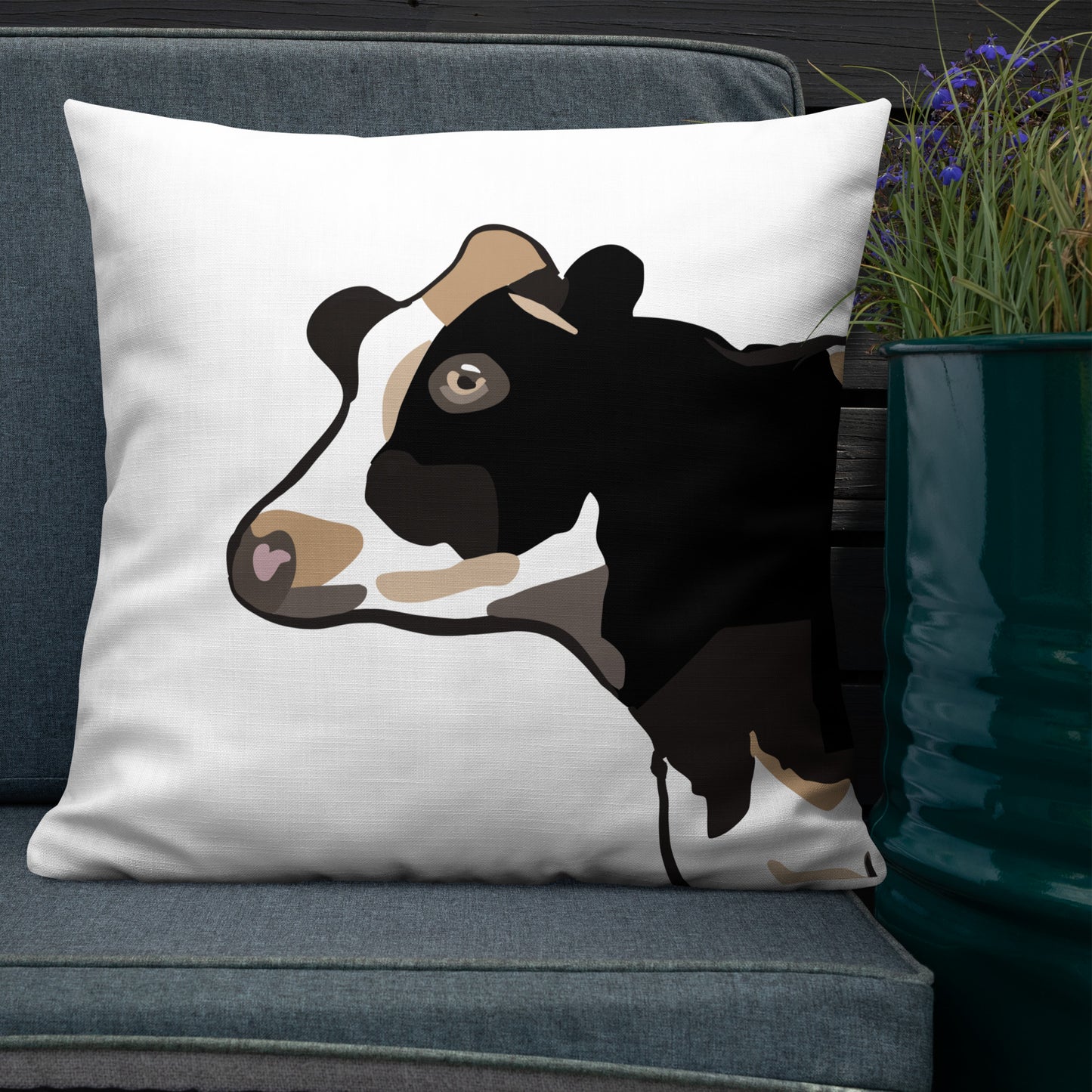 Holstein Cow Head Premium Pillow