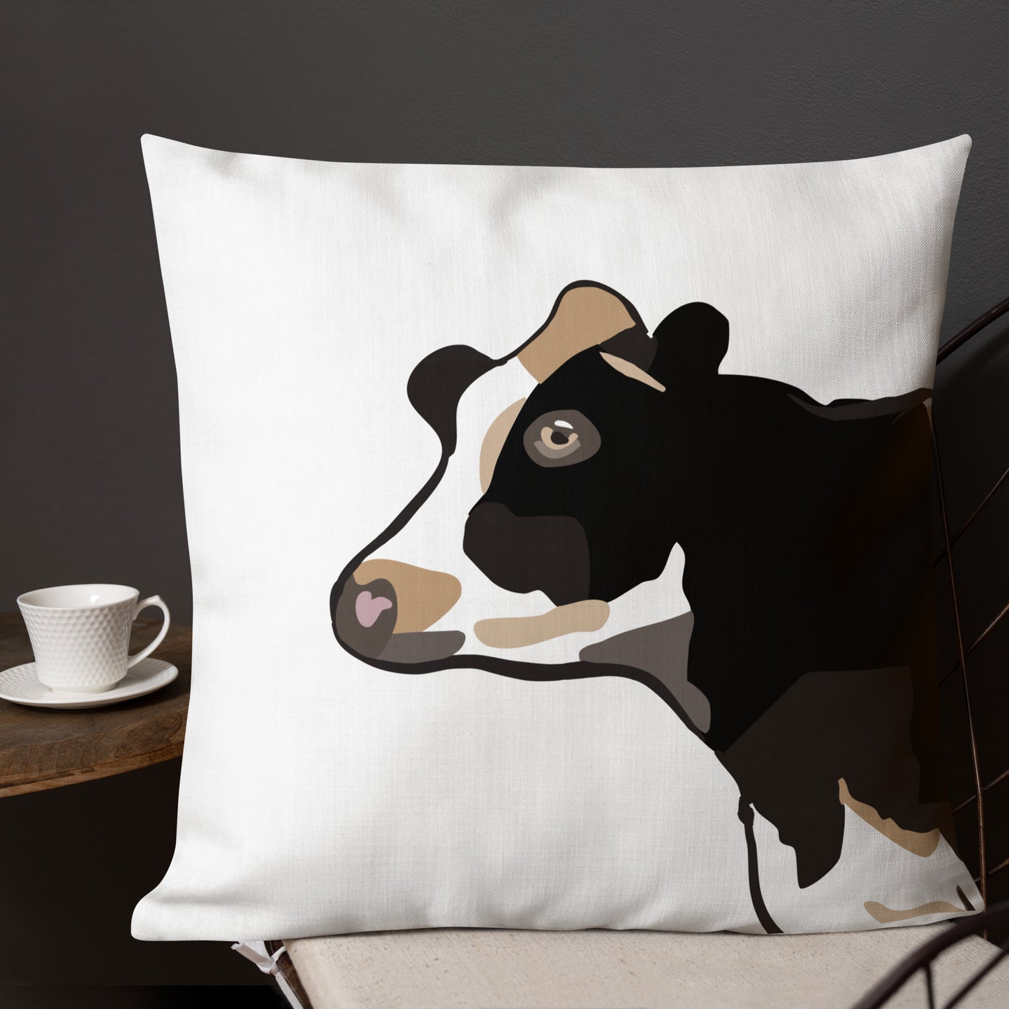 Holstein Cow Head Premium Pillow