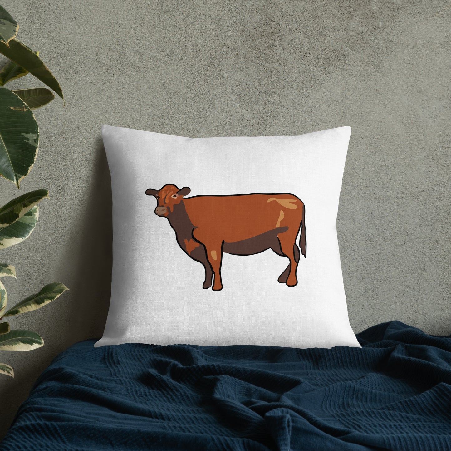 Black Angus Cow Premium Pillow