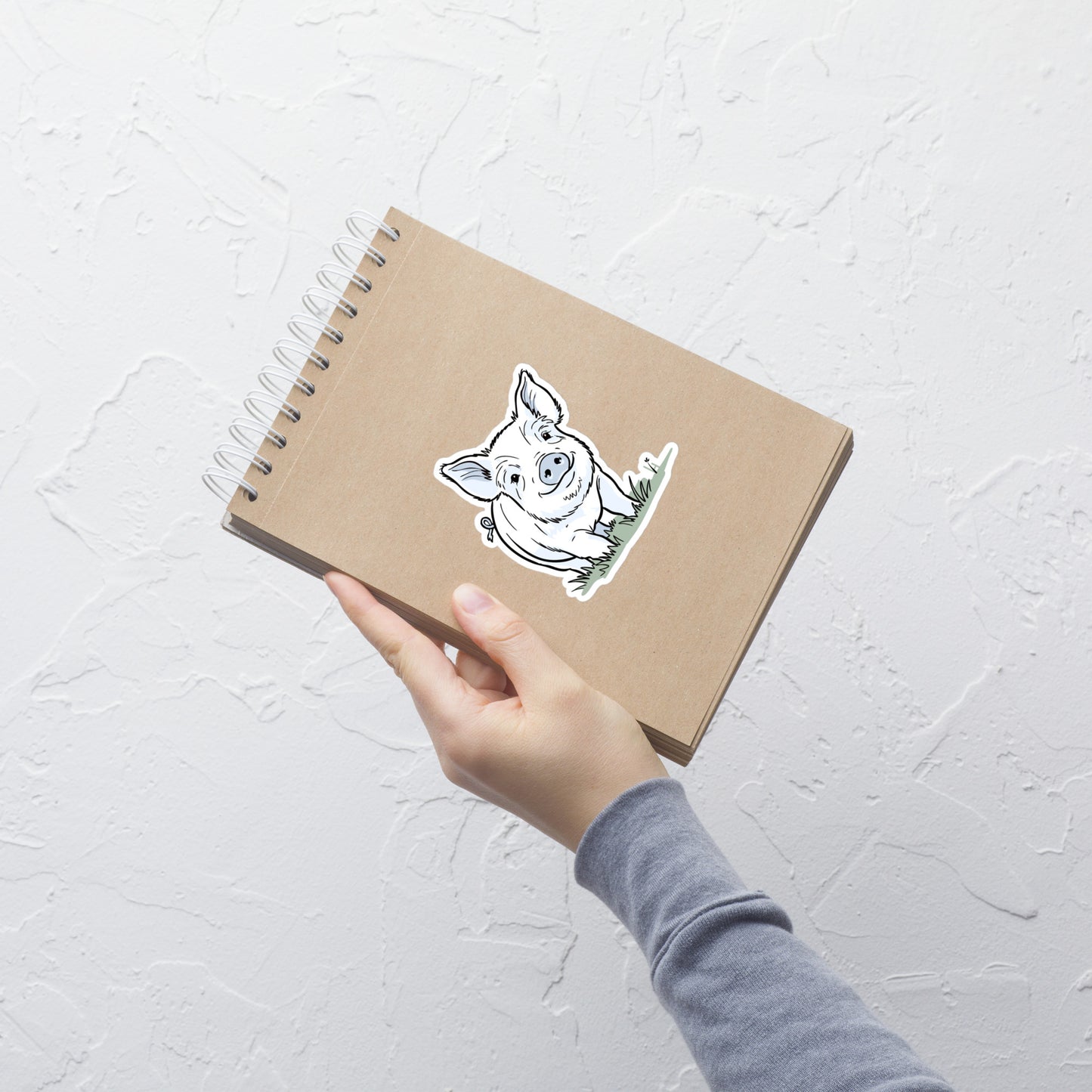 Friendly Yorkshire Pig (no text) Bubble-free Sticker