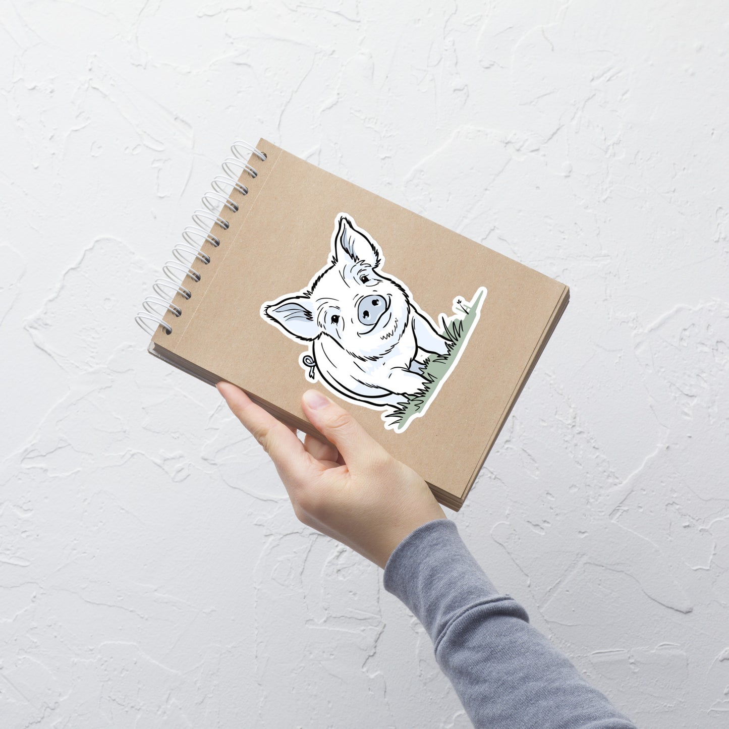 Friendly Yorkshire Pig (no text) Bubble-free Sticker