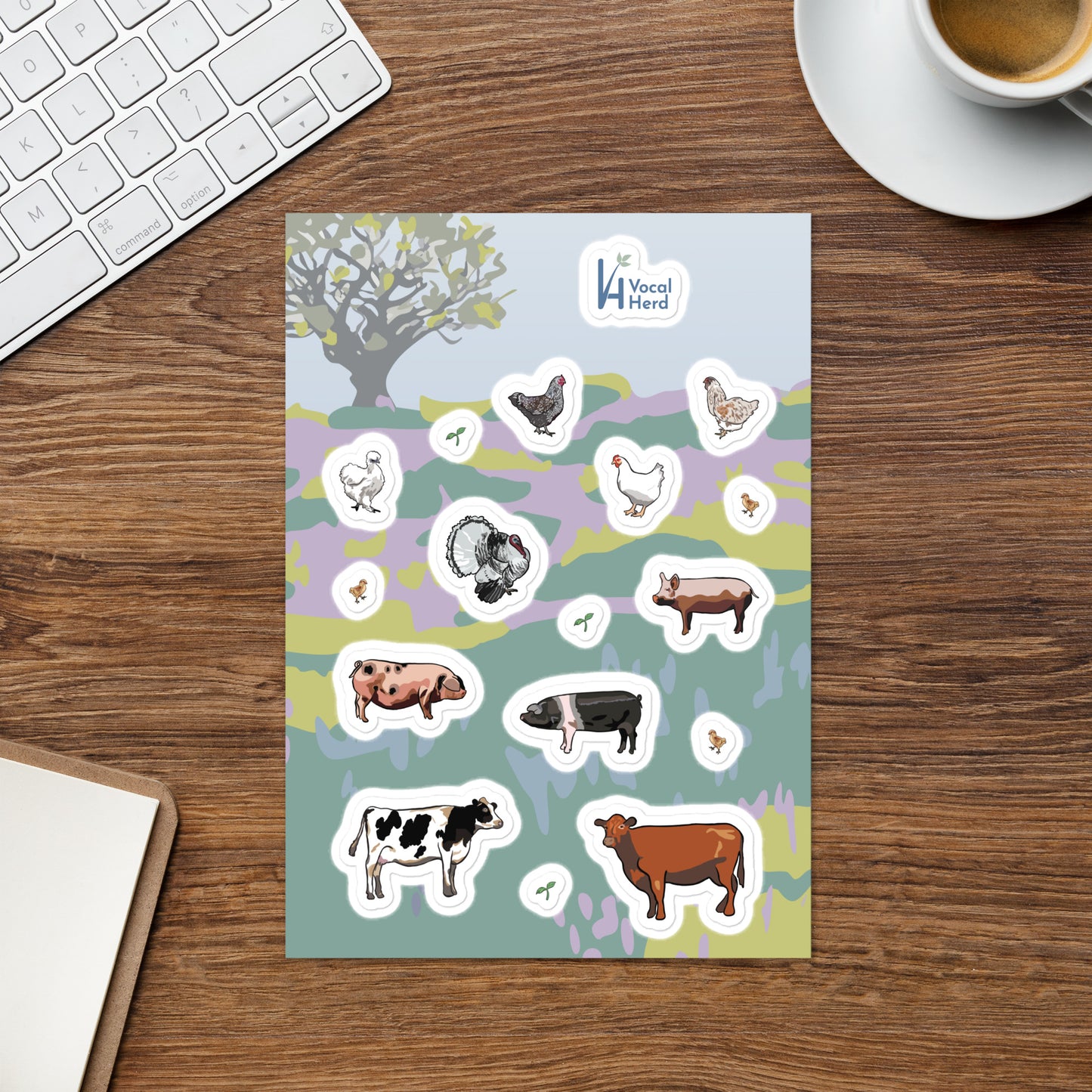 Vocal Herd Animal Sanctuary Sticker Sheet