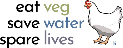 "Eat Veg, Save Water, Spare Lives" Broiler Chicken Stainless steel water bottle