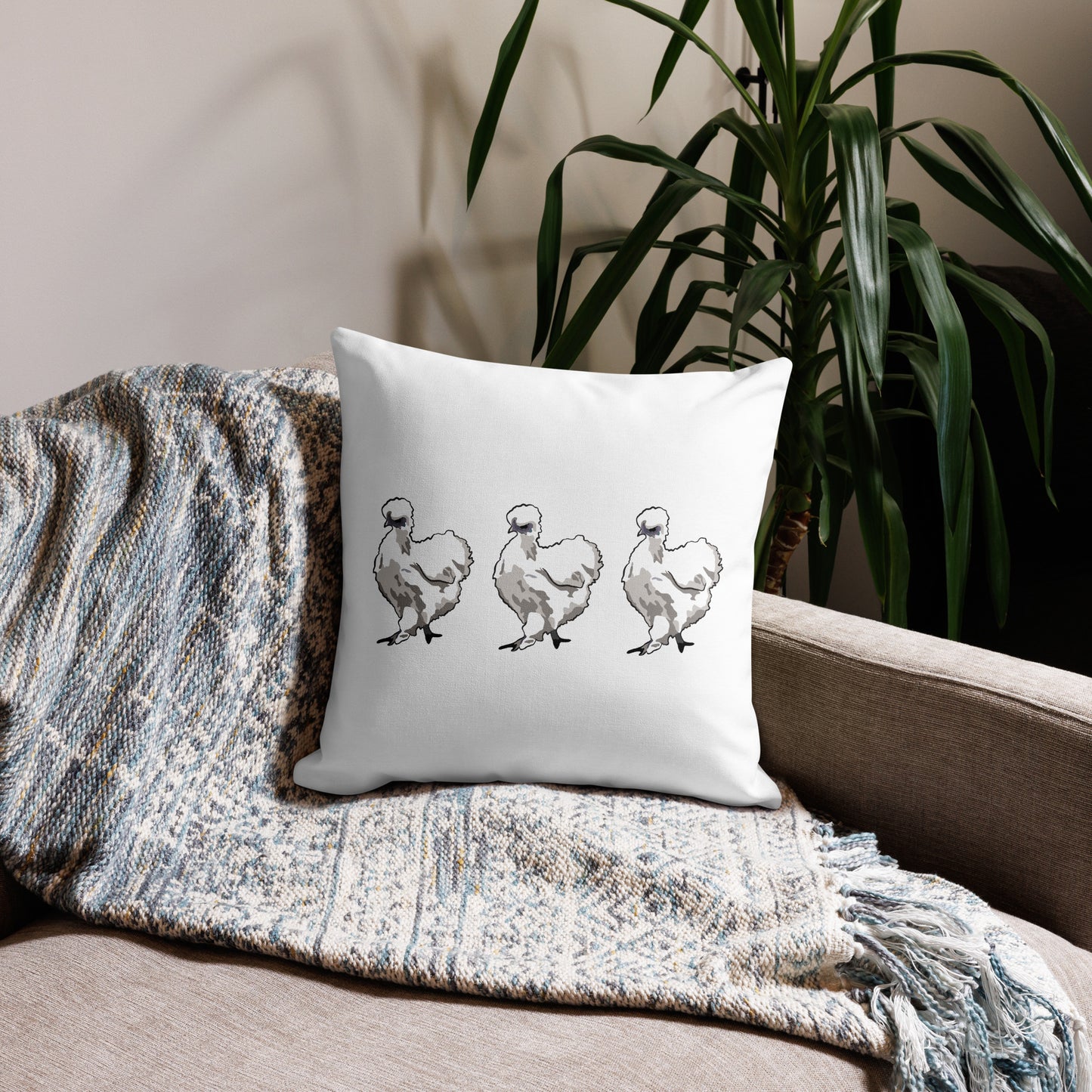 Silkie Chicken Premium Pillow