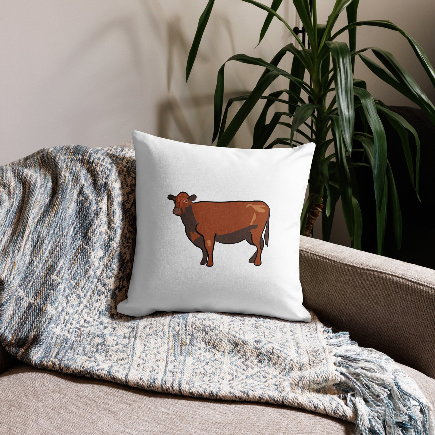 Black Angus Cow Premium Pillow