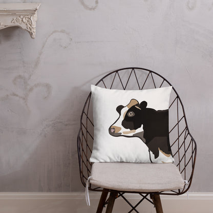 Holstein Cow Head Premium Pillow