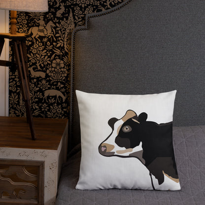 Holstein Cow Head Premium Pillow