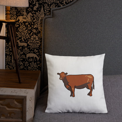Black Angus Cow Premium Pillow