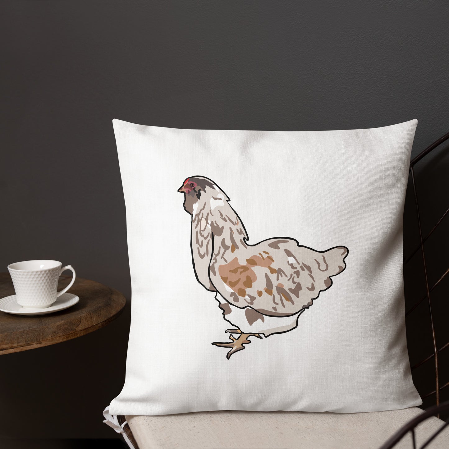 Faverolles Chicken Premium Pillow