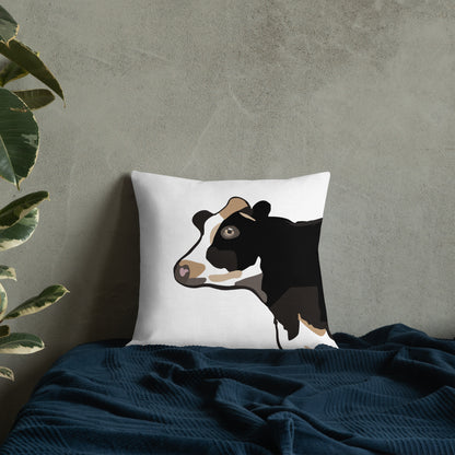 Holstein Cow Head Premium Pillow