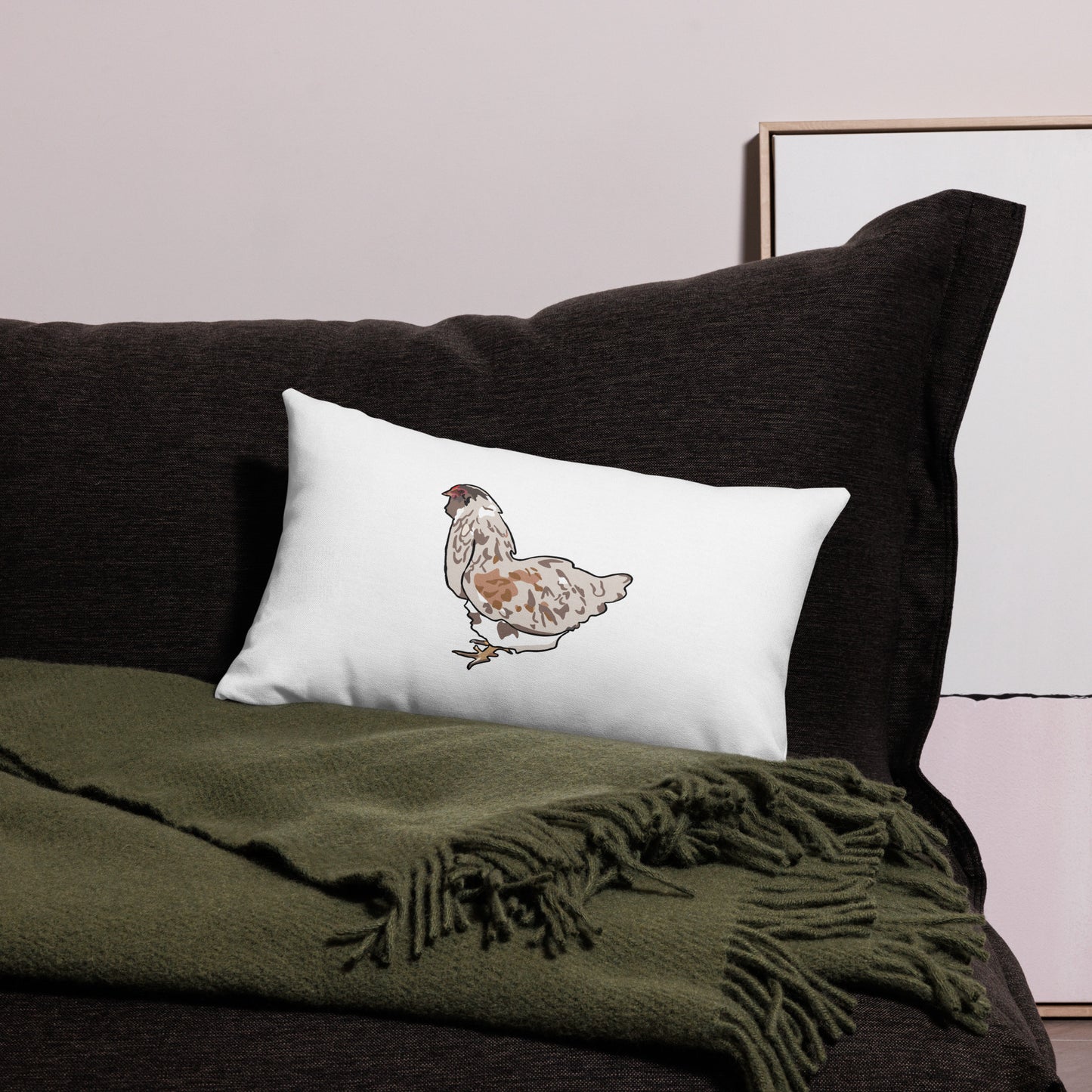 Faverolles Chicken Premium Pillow