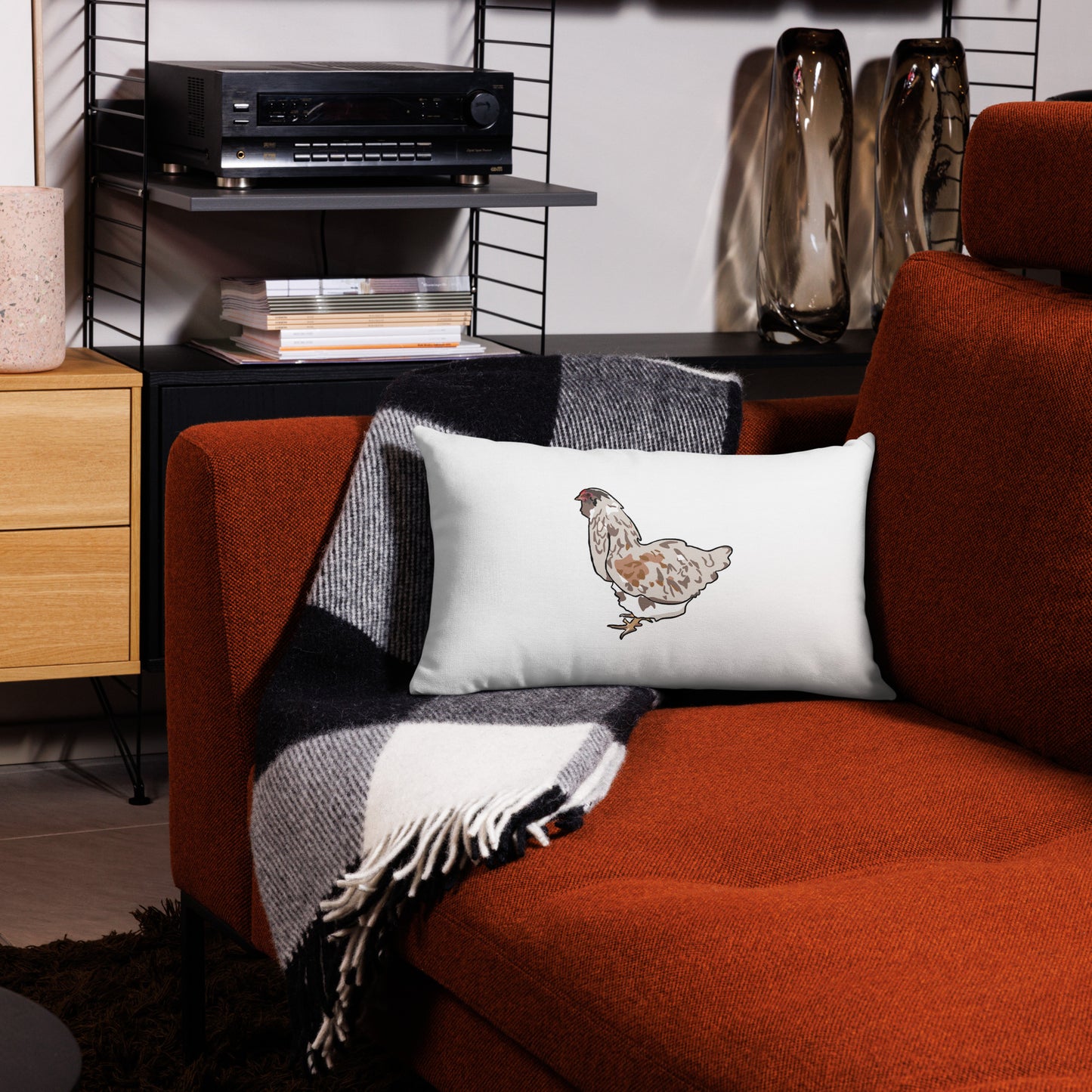 Faverolles Chicken Premium Pillow