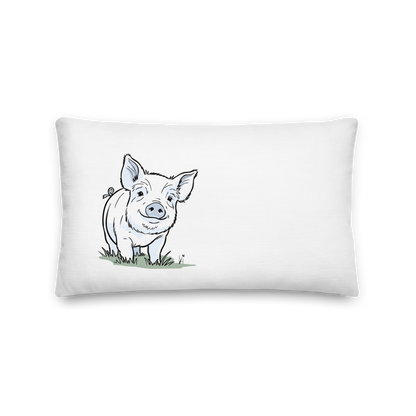 Friendly & Playful Yorkshire Pig Premium Pillow