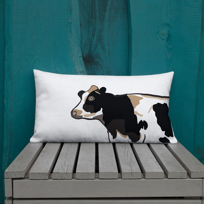 Holstein Cow Head Premium Pillow