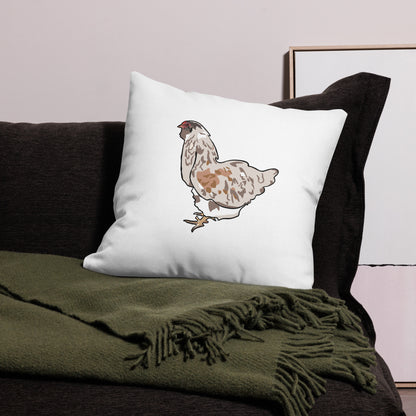 Faverolles Chicken Premium Pillow