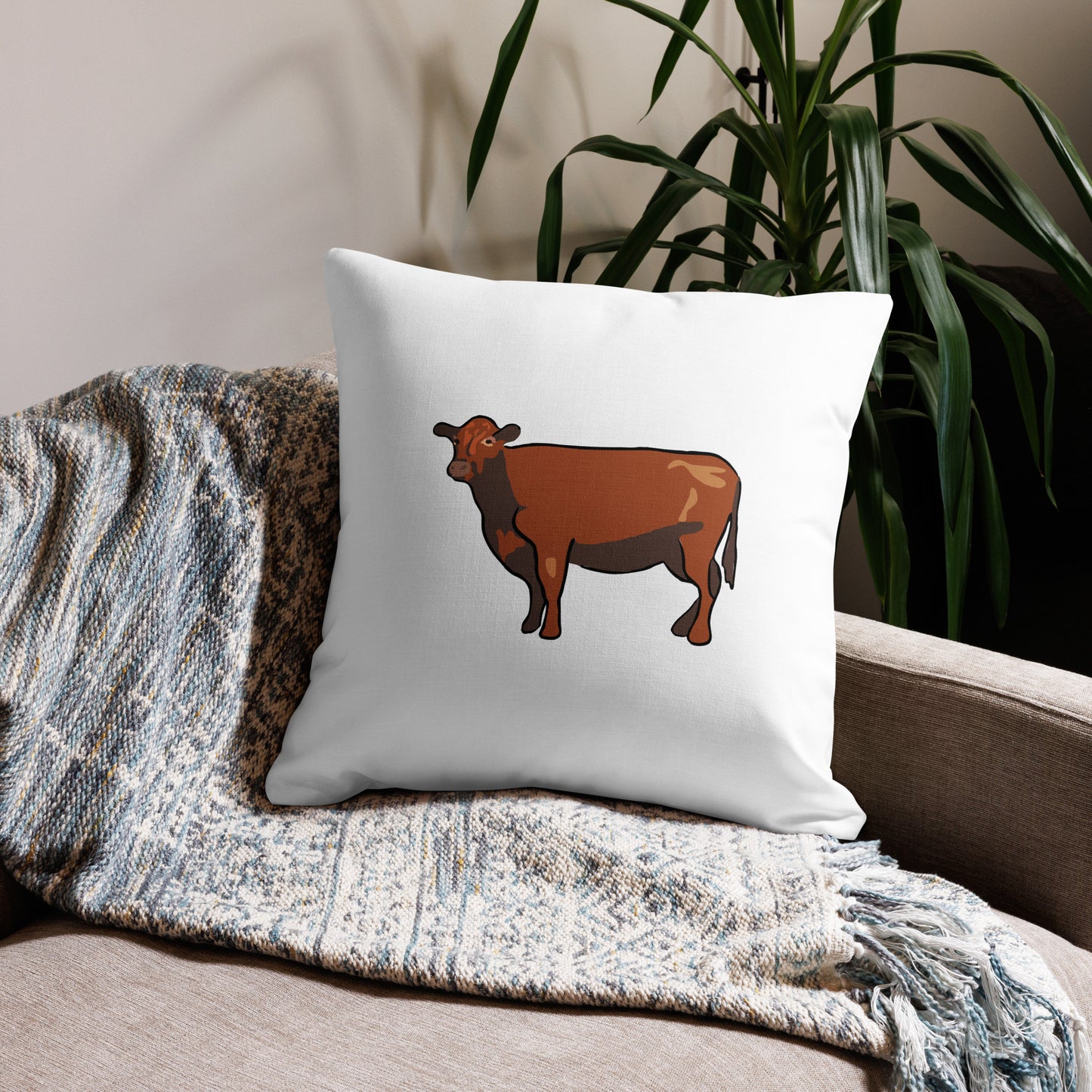 Black Angus Cow Premium Pillow