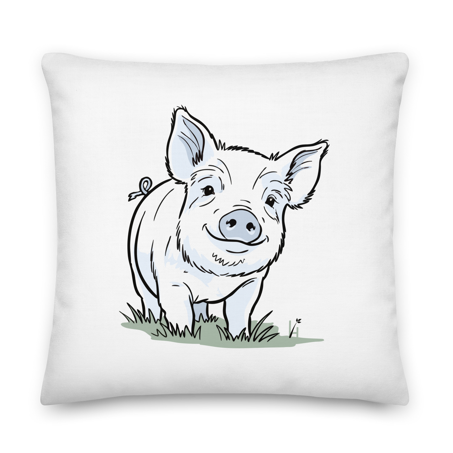 Friendly & Playful Yorkshire Pig Premium Pillow