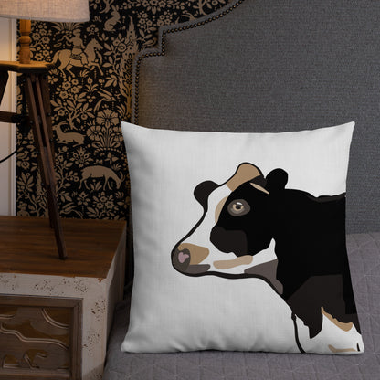 Holstein Cow Head Premium Pillow