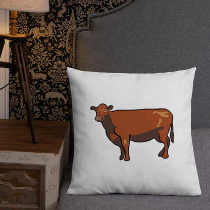 Black Angus Cow Premium Pillow