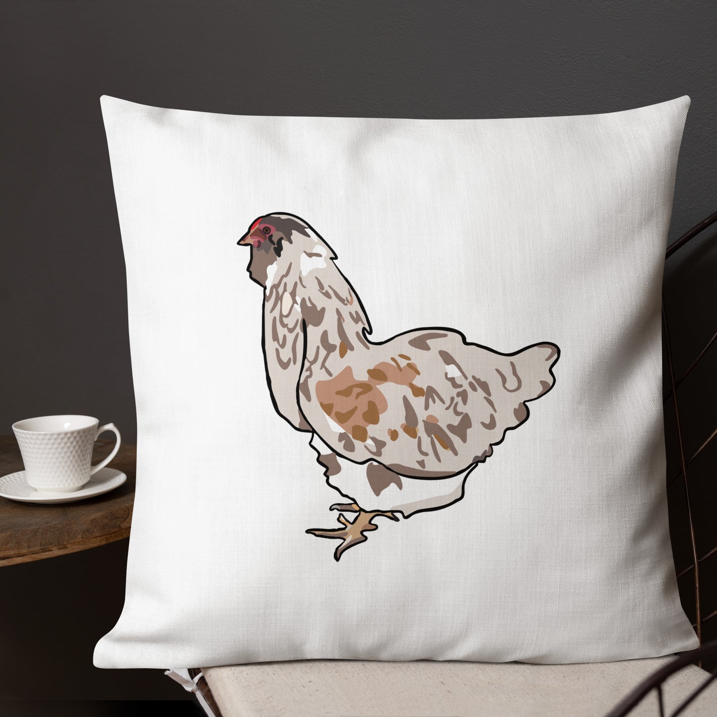 Faverolles Chicken Premium Pillow