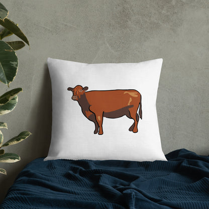 Black Angus Cow Premium Pillow