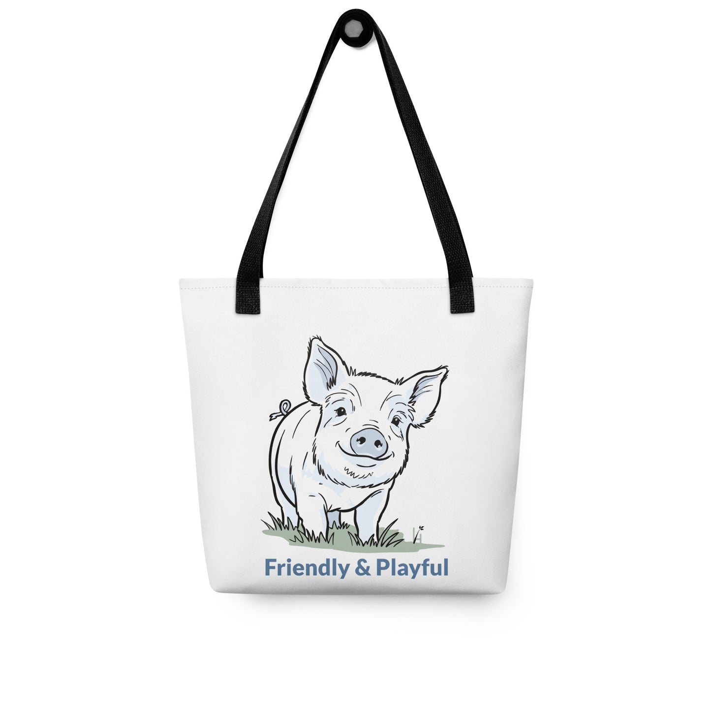 Friendly & Playful Yorkshire Pig (Big Image) Tote Bag