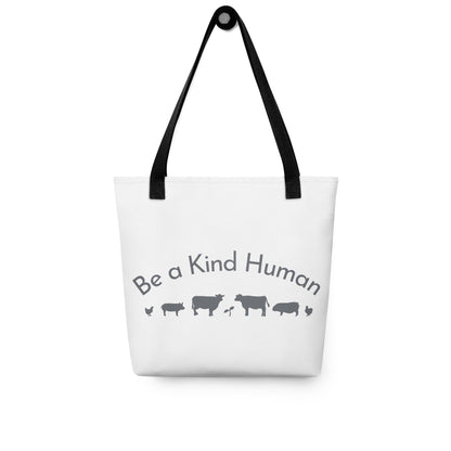Be a Kind Human (Grey Silhouette) Tote bag