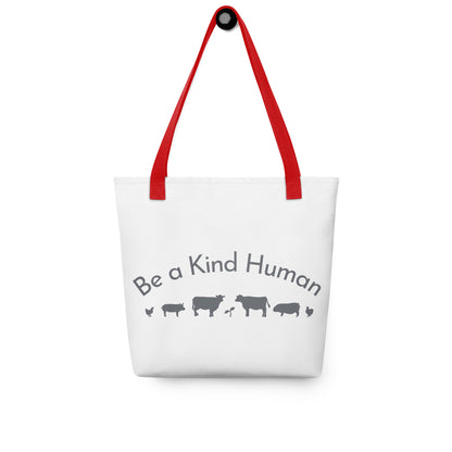 Be a Kind Human (Grey Silhouette) Tote bag