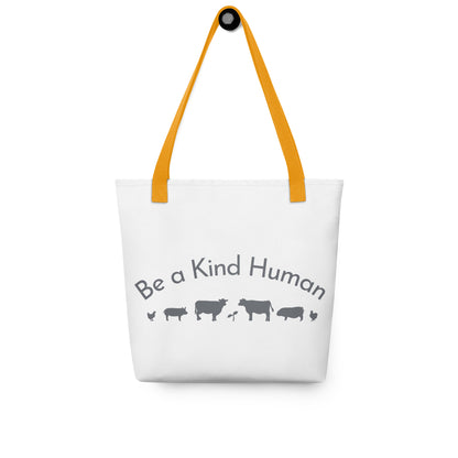 Be a Kind Human (Grey Silhouette) Tote bag