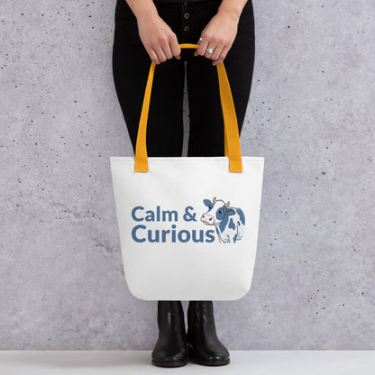 Calm & Curious Holstein Cow Tote Bag