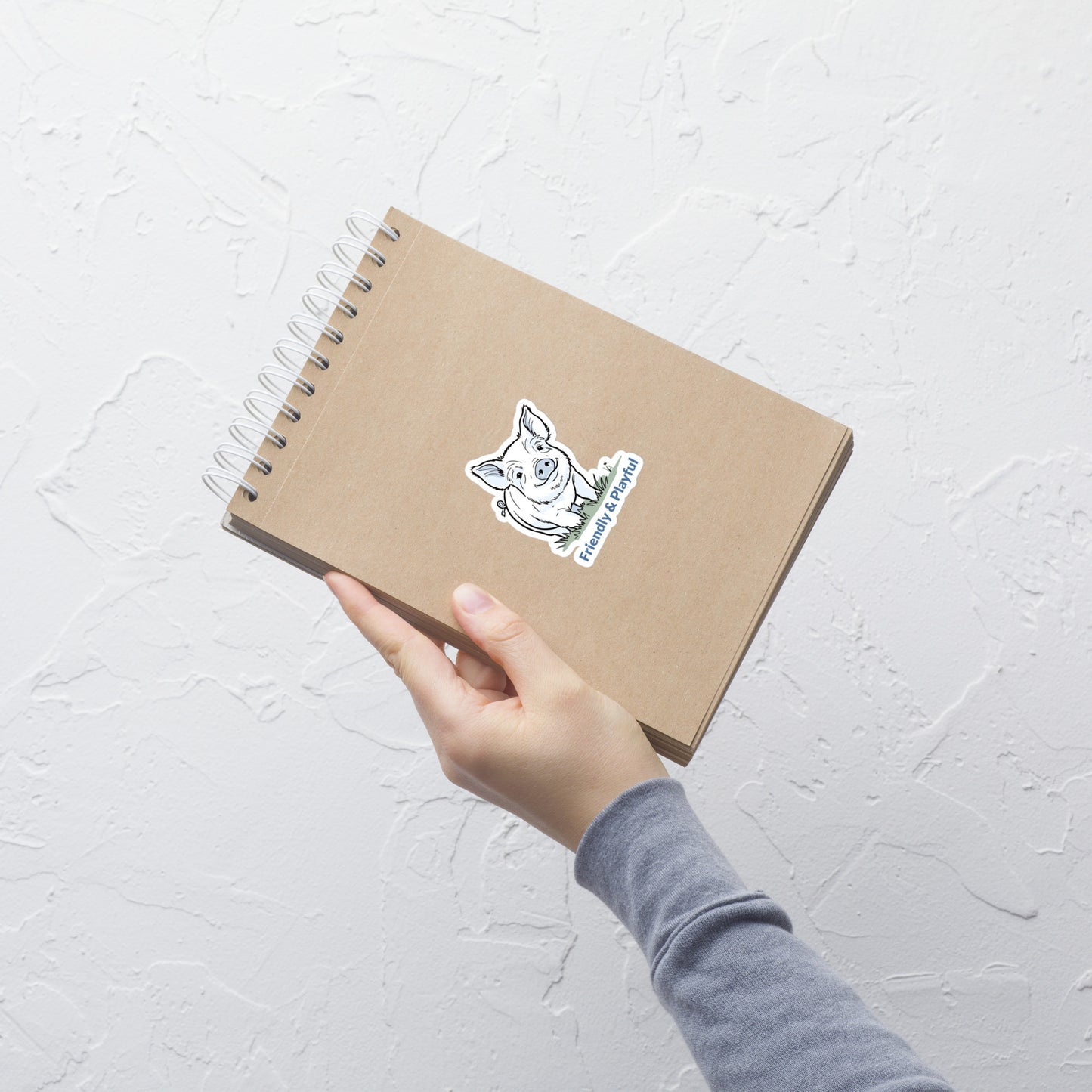 Friendly & Playful Yorkshire Pig Bubble-free sticker