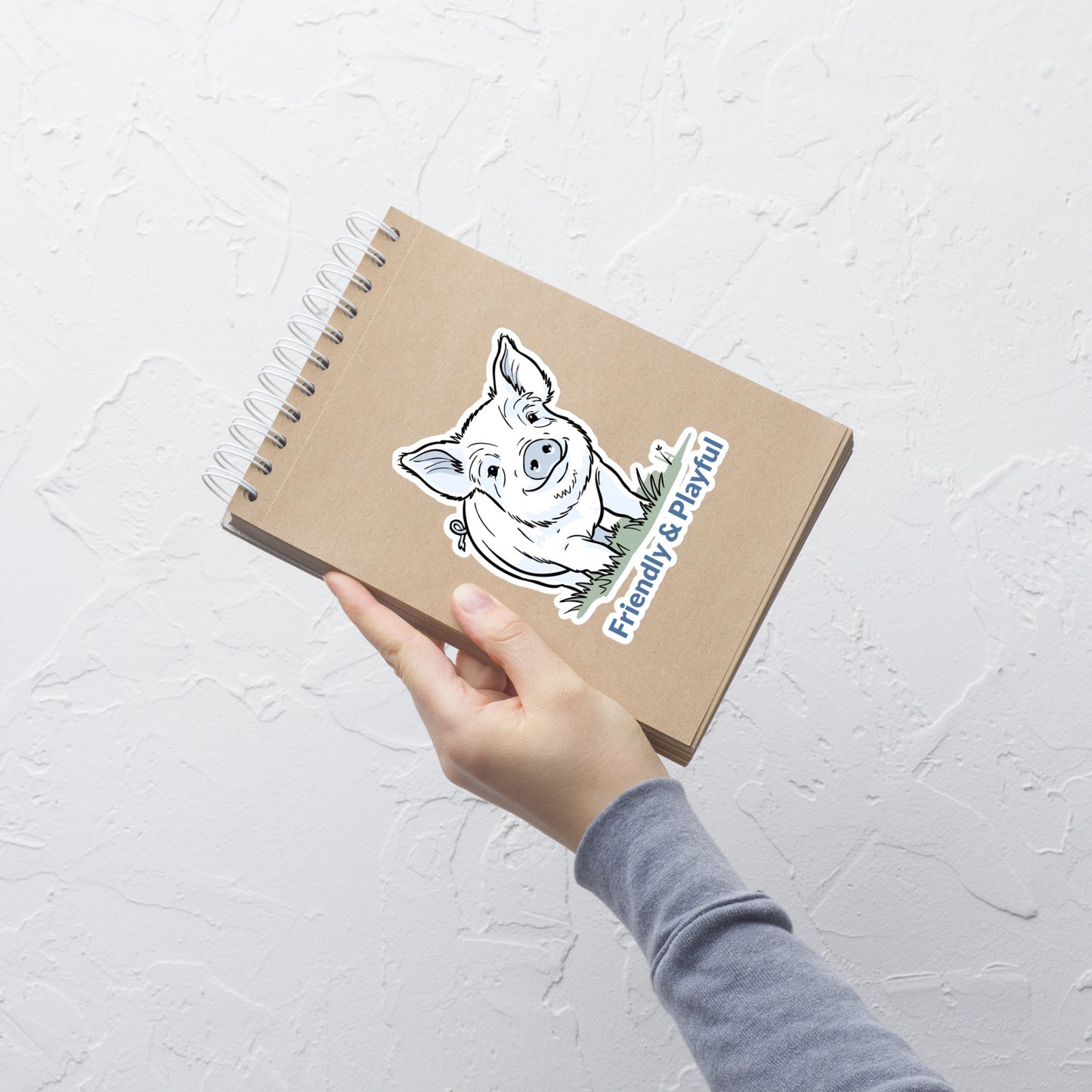 Friendly & Playful Yorkshire Pig Bubble-free sticker
